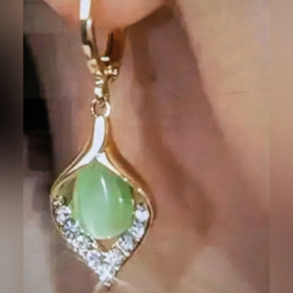 Exquisite Opal Water Drop Earrings  NWT